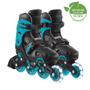 GO SKATE Lights Black Aqua